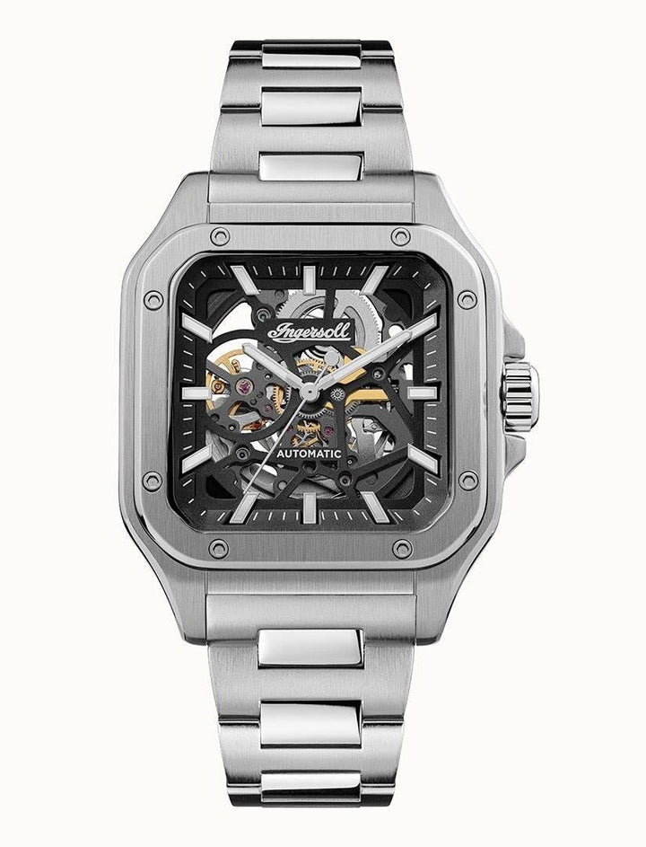 Ingersoll The Ollie Stainless Steel Black Skeleton Dial Automatic I14501 Men's Watch