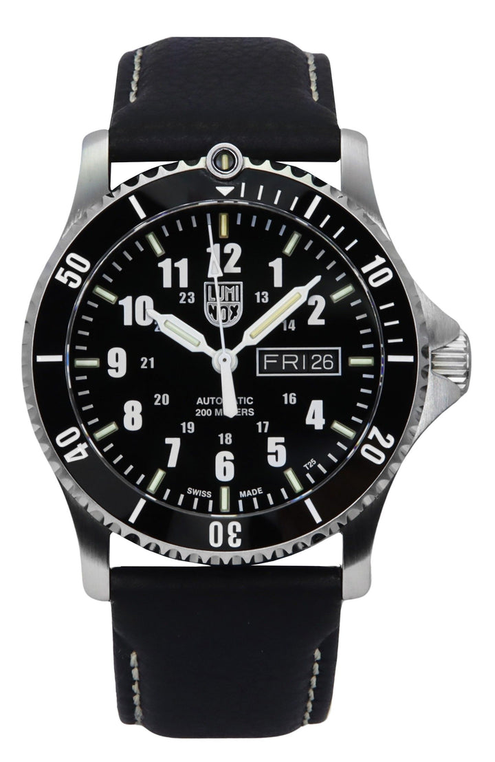 Luminox Sport Timer Leather Strap Blue Dial Automatic Diver's XS.0921 200M Men's Watch