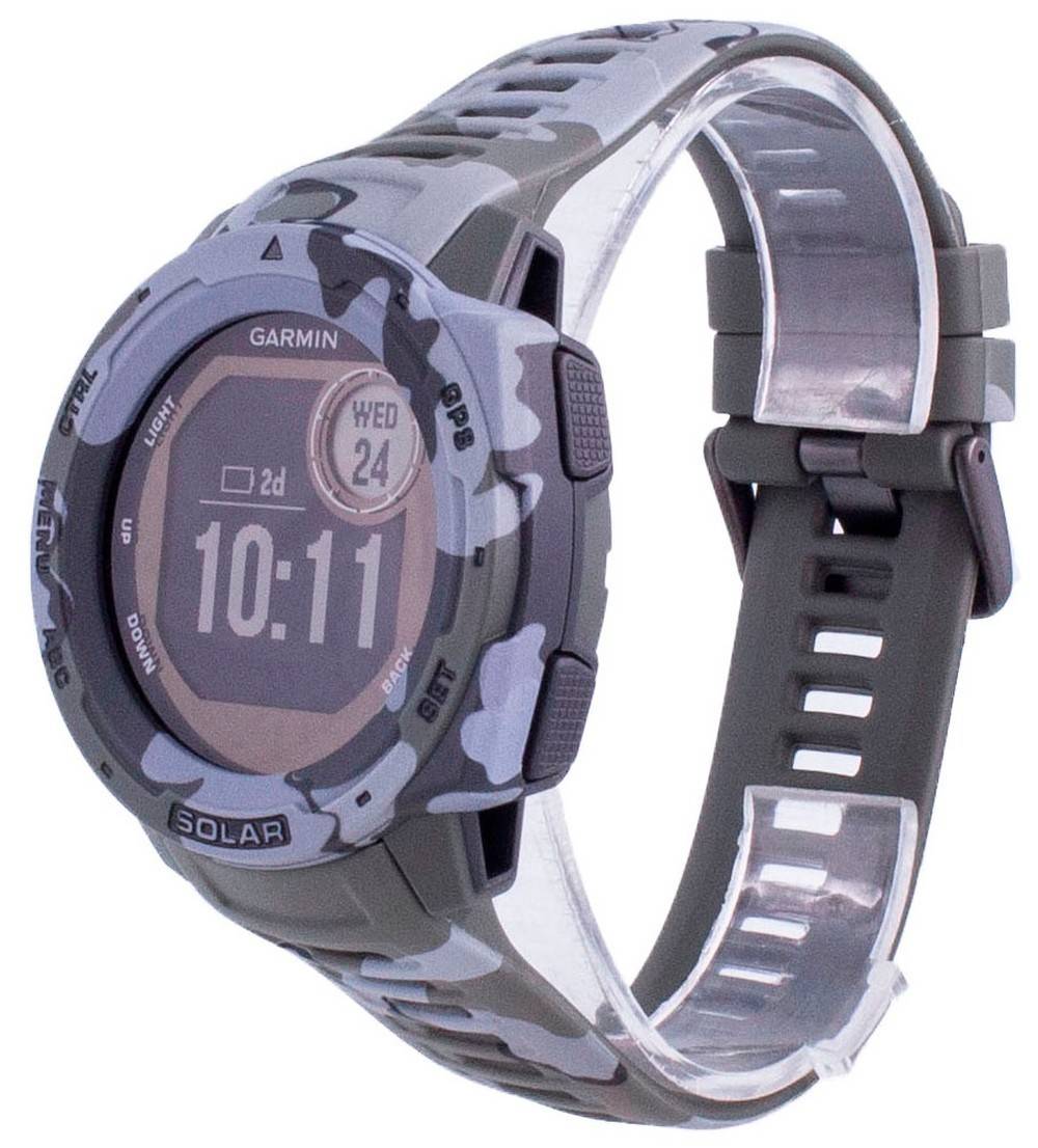 Garmin Instinct Solar Tactical Edition Lichen Camo Silicone Band 010-02293-06 Multisport Watch