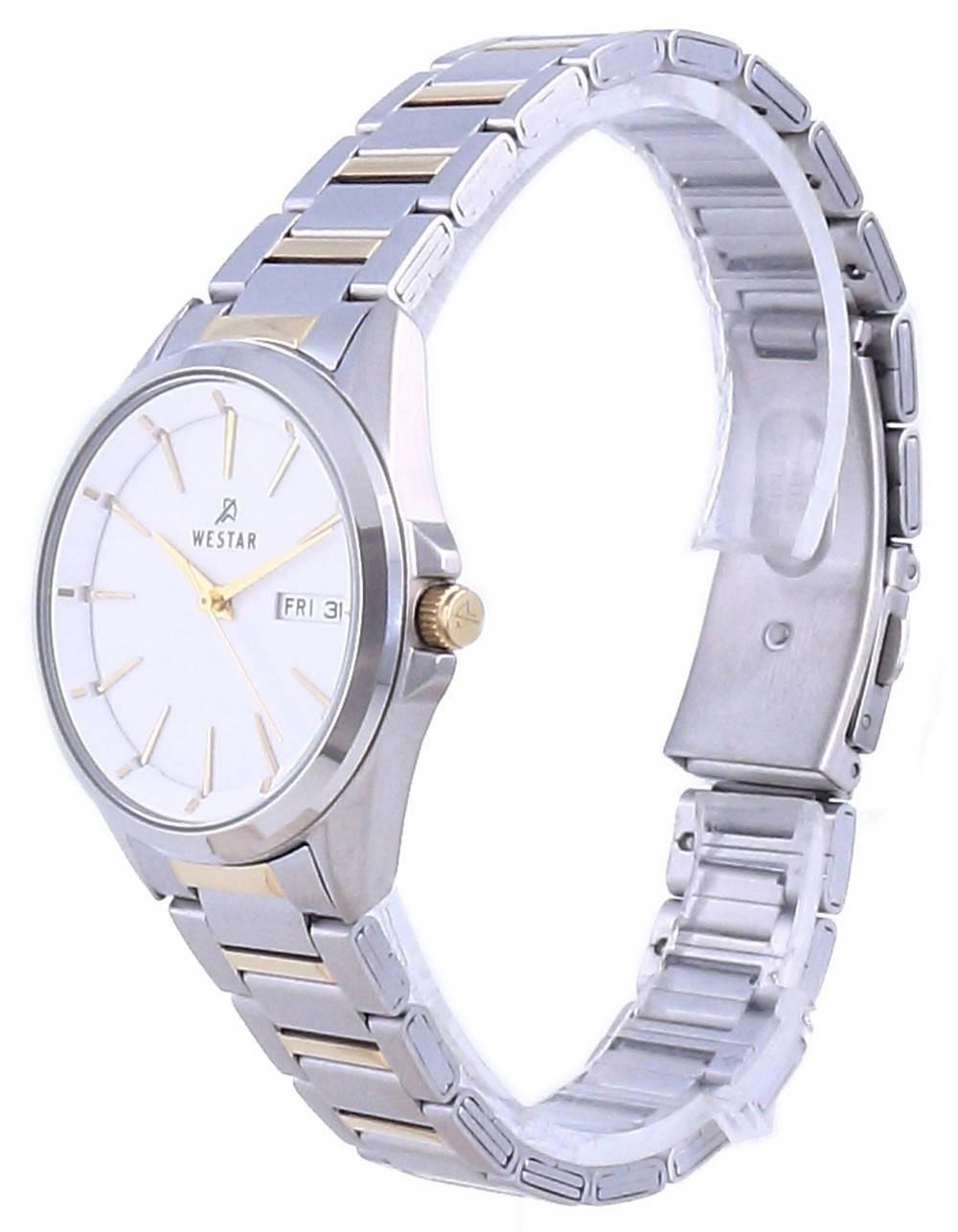 Westar White Dial Two Tone Stainless Steel Quartz 40212 CBN 101 Women's Watch