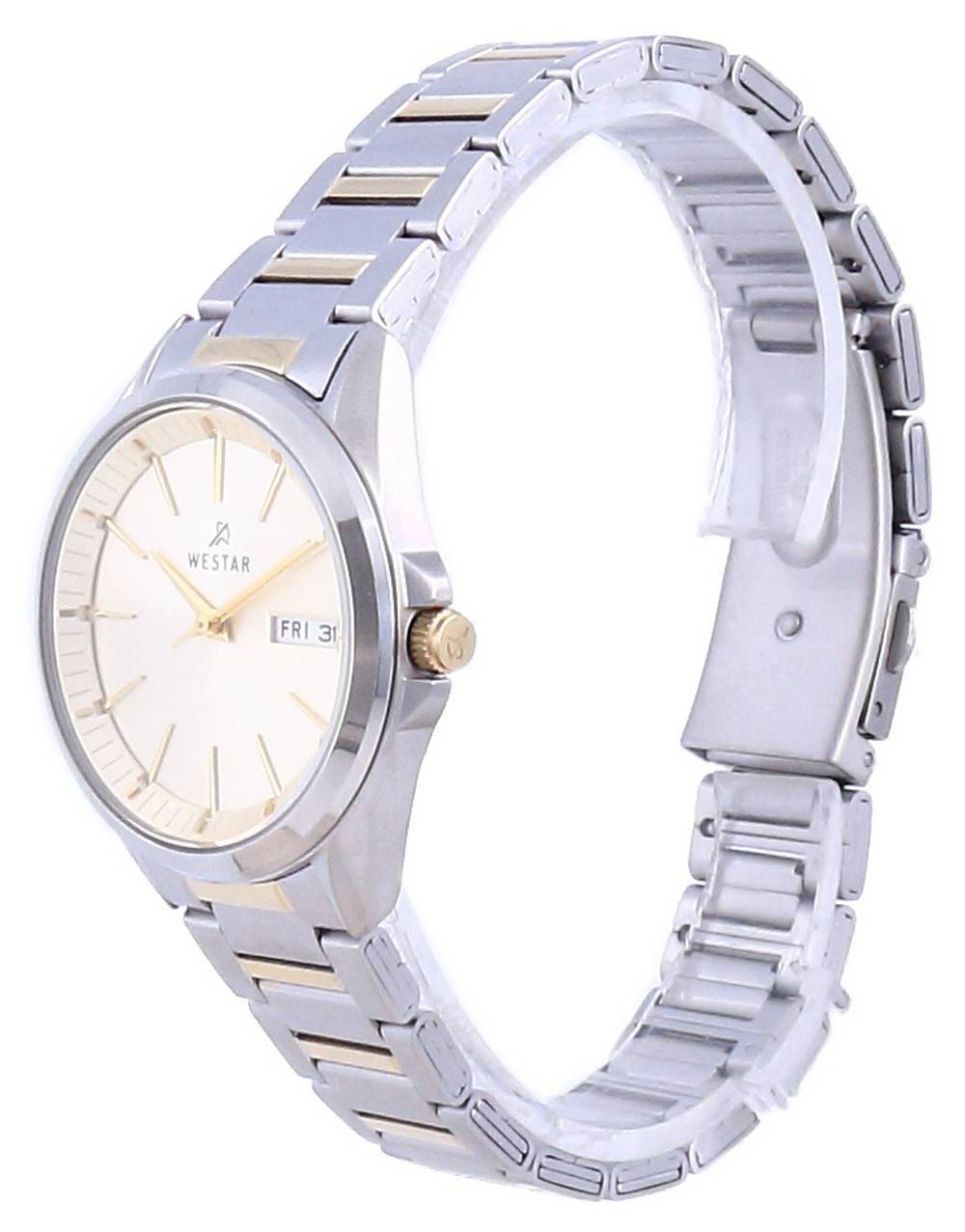 Westar Champagne Dial Two Tone Stainless Steel Quartz 40212 CBN 102 Women's Watch