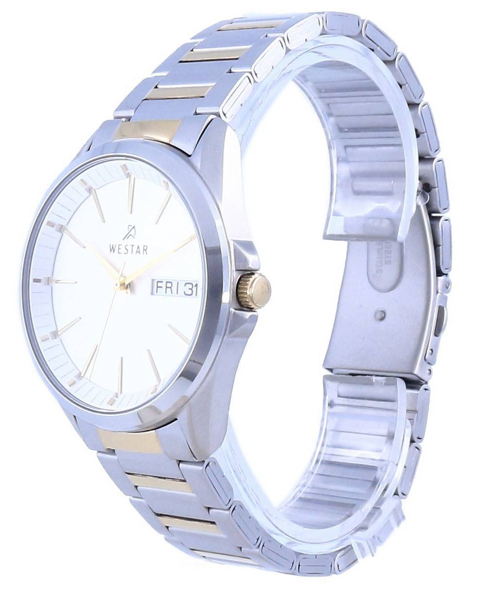 Westar Silver Dial Two Tone Stainless Steel Quartz 40212 CBN 107 Women's Watch