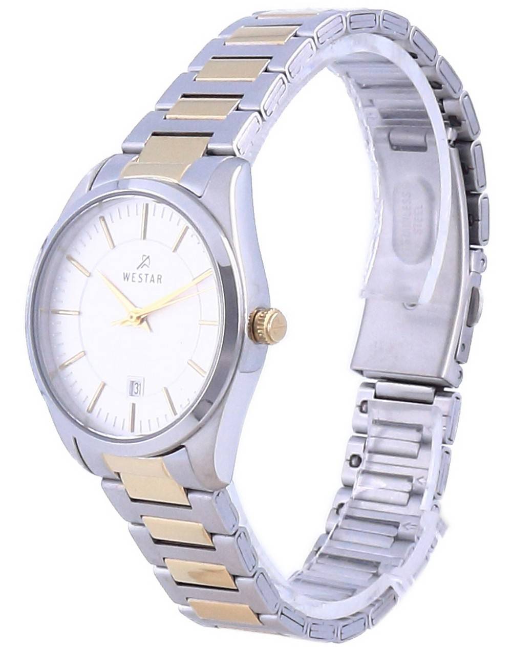 Westar Silver Dial Two Tone Stainless Steel Quartz 40213 CBN 107 Women's Watch