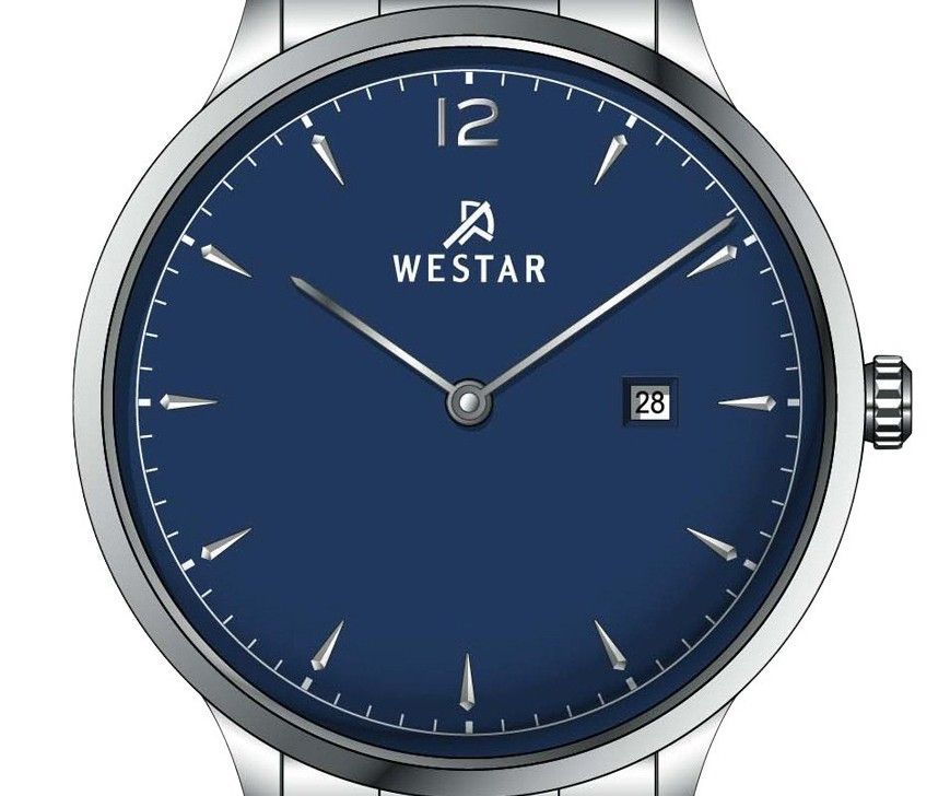 Westar Profile Stainless Steel Blue Dial Quartz 40218STN104 Women's Watch