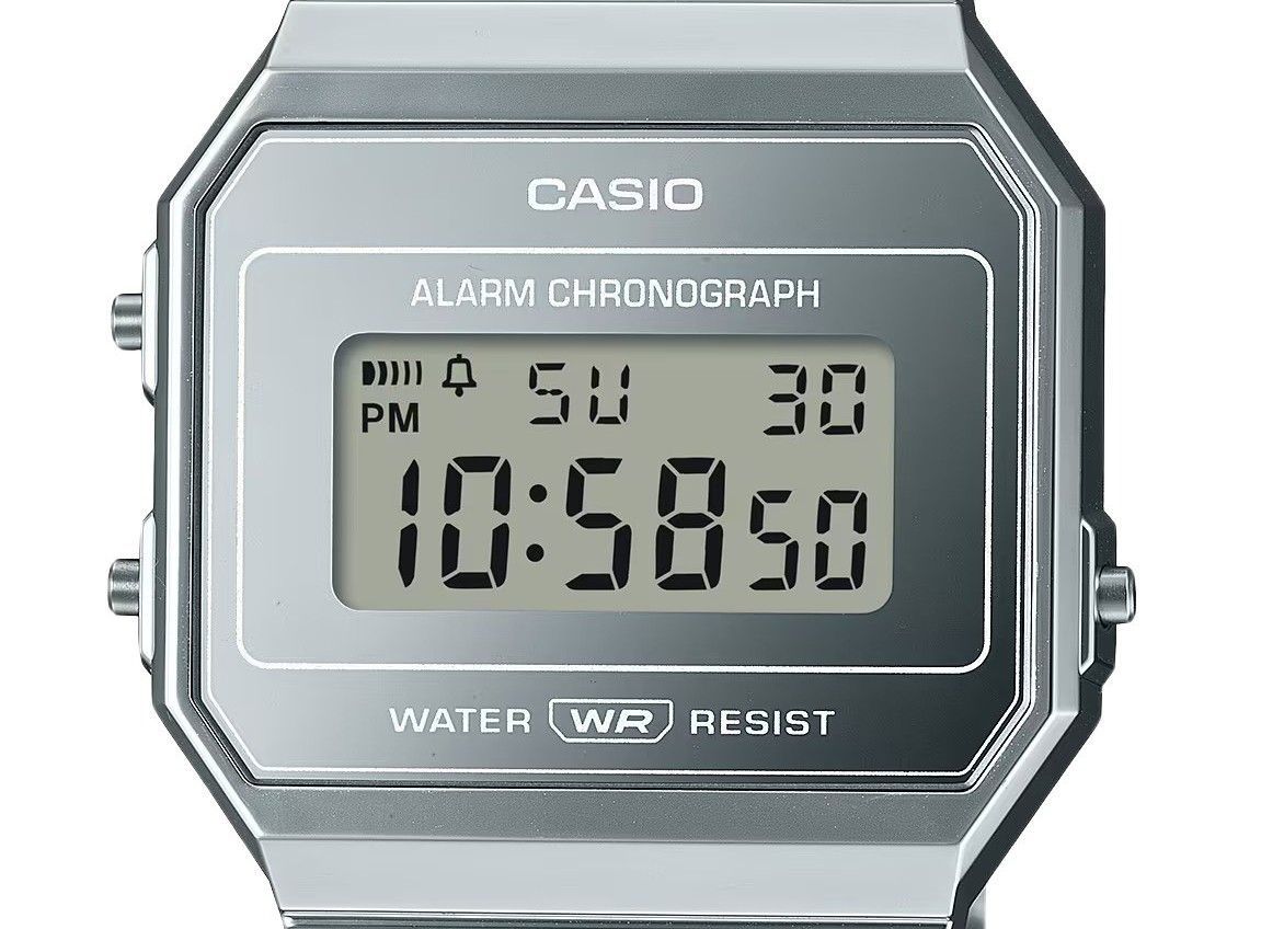 Casio Vintage Digital Stainless Steel Silver Dial Quartz A700WEV-7A Unisex Watch