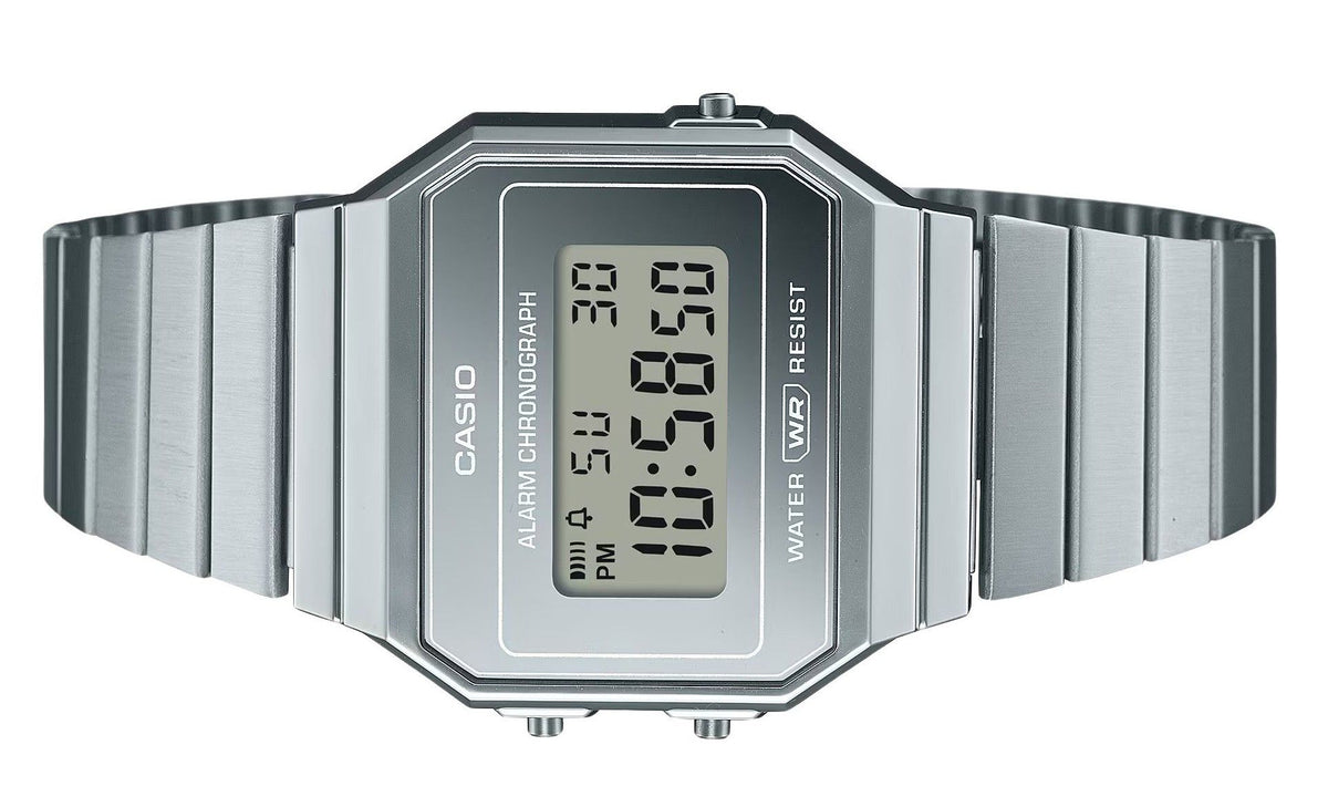 Casio Vintage Digital Stainless Steel Silver Dial Quartz A700WEV-7A Unisex Watch