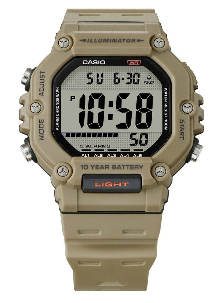 Casio Digital Resin Strap Quartz AE-1600H-5AV 100M Men's Watch