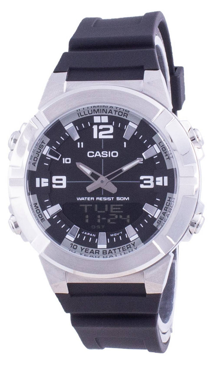 Casio Analog Digital World Time Resin Strap AMW-870-1A AMW870-1 Men's Watch