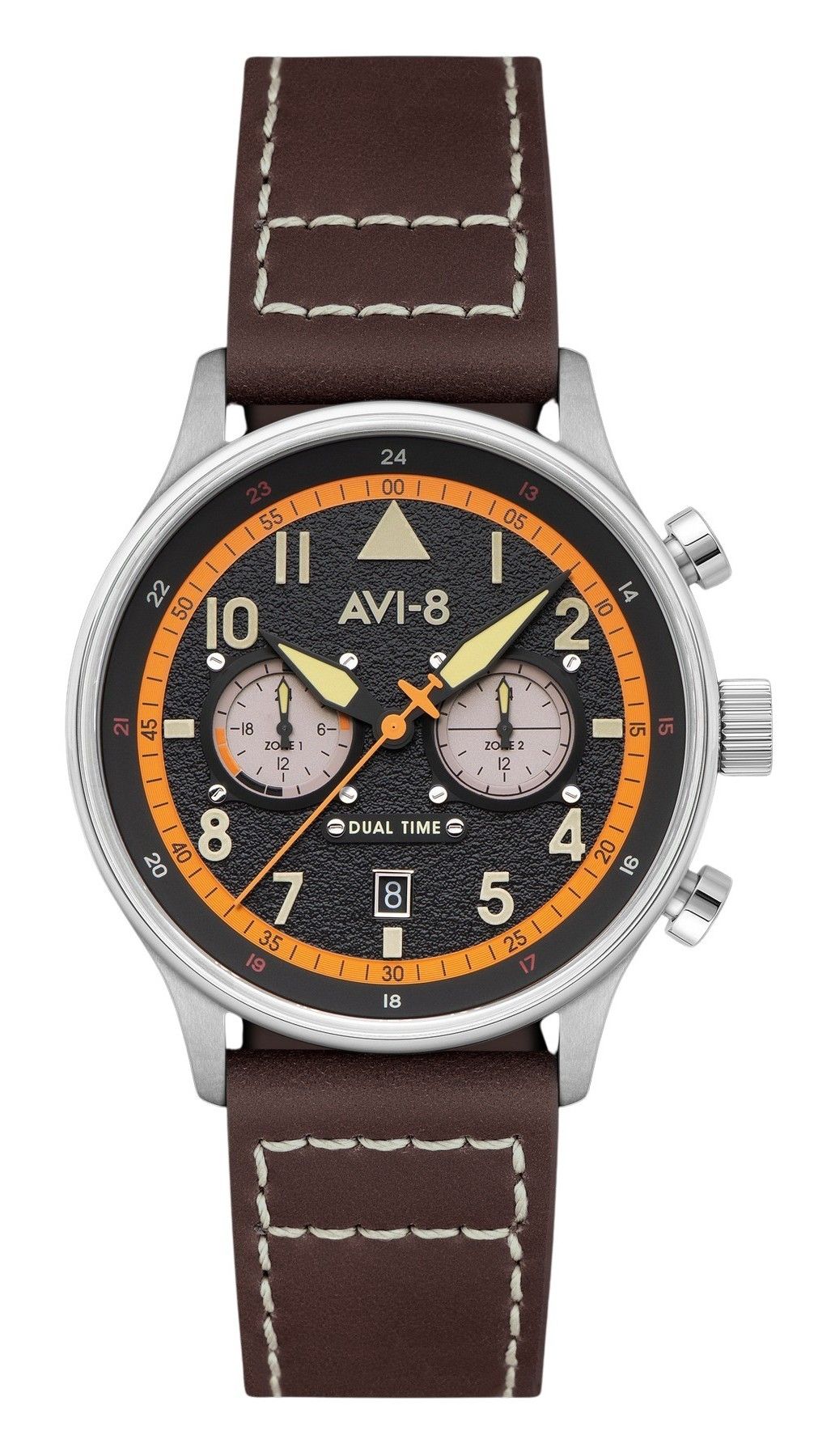 ساعة رجالي AVI-8 Hawker Hurricane Carey Dual Time Imperial War Museums Edition Black Dial Quartz AV-4088-07