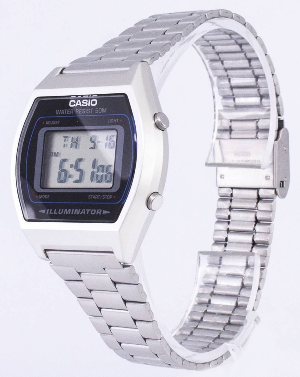 Casio Digital Quartz Stainless Steel Illuminator B640WD-1AVDF B640WD-1AV Unisex Watch