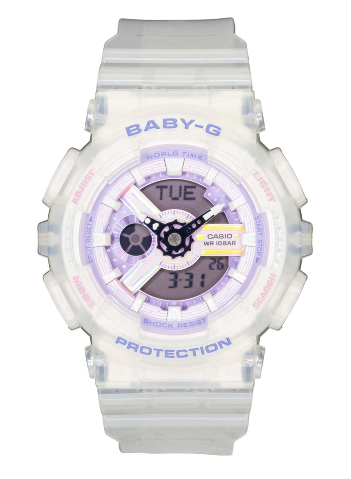 Casio Baby-G Analog Digital Resin Strap Purple Dial Quartz BA-110PS-7A 100M Women's Watch