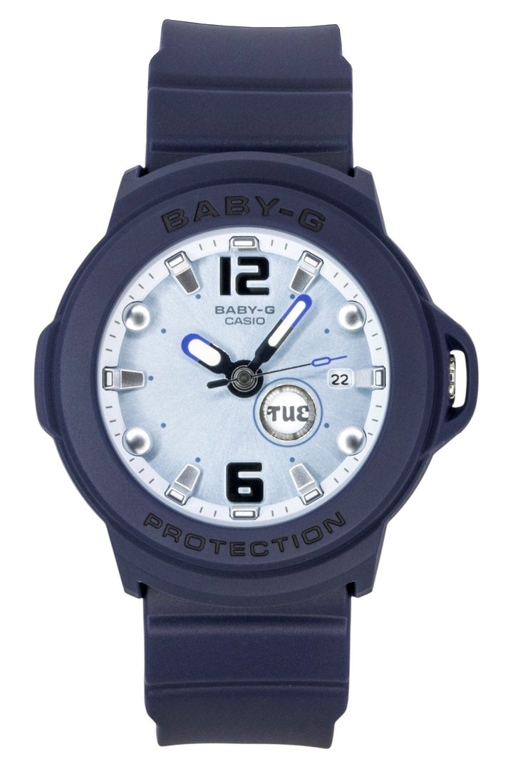 Casio Baby-G Plus Analog Resin Strap Light Blue Dial Quartz BGA-15K-2A 100M Women's Watch With Convertible Holder