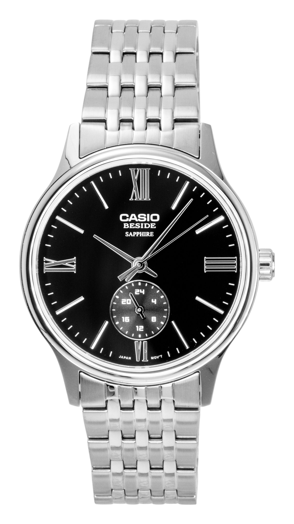 Casio Beside Analog Stainless Steel Black Dial Quartz BMS-100D-1AV Men's Watch