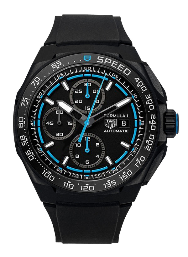 Tag Heuer Formula 1 Chronograph Rubber Strap Black Dial Automatic Diver's CBZ2084.FT8097 200M Men's Watch