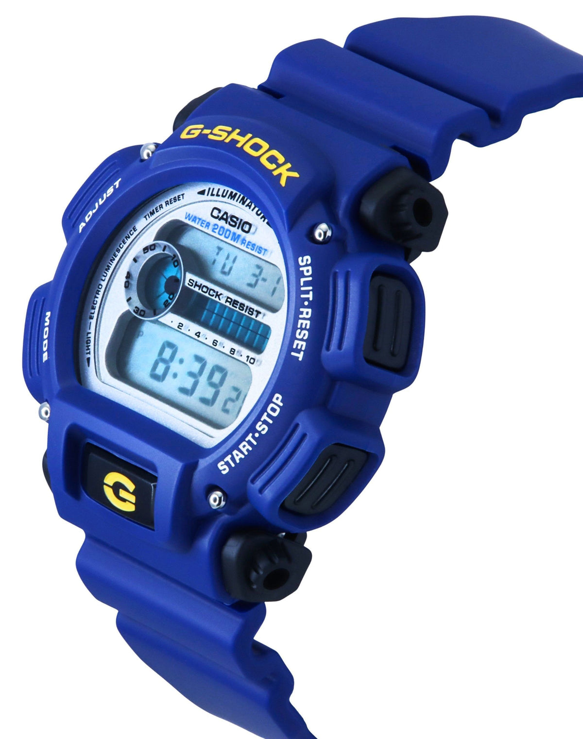 ساعة كاسيو جي شوك إلومنيتور DW-9052-2VDR DW9052-2VDR رقمية للرجال مقاومة للماء حتى 200 متر