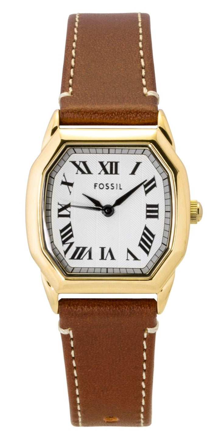 Fossil Harlow Leather Strap Beige Dial Quartz ES5364 Women's Watch