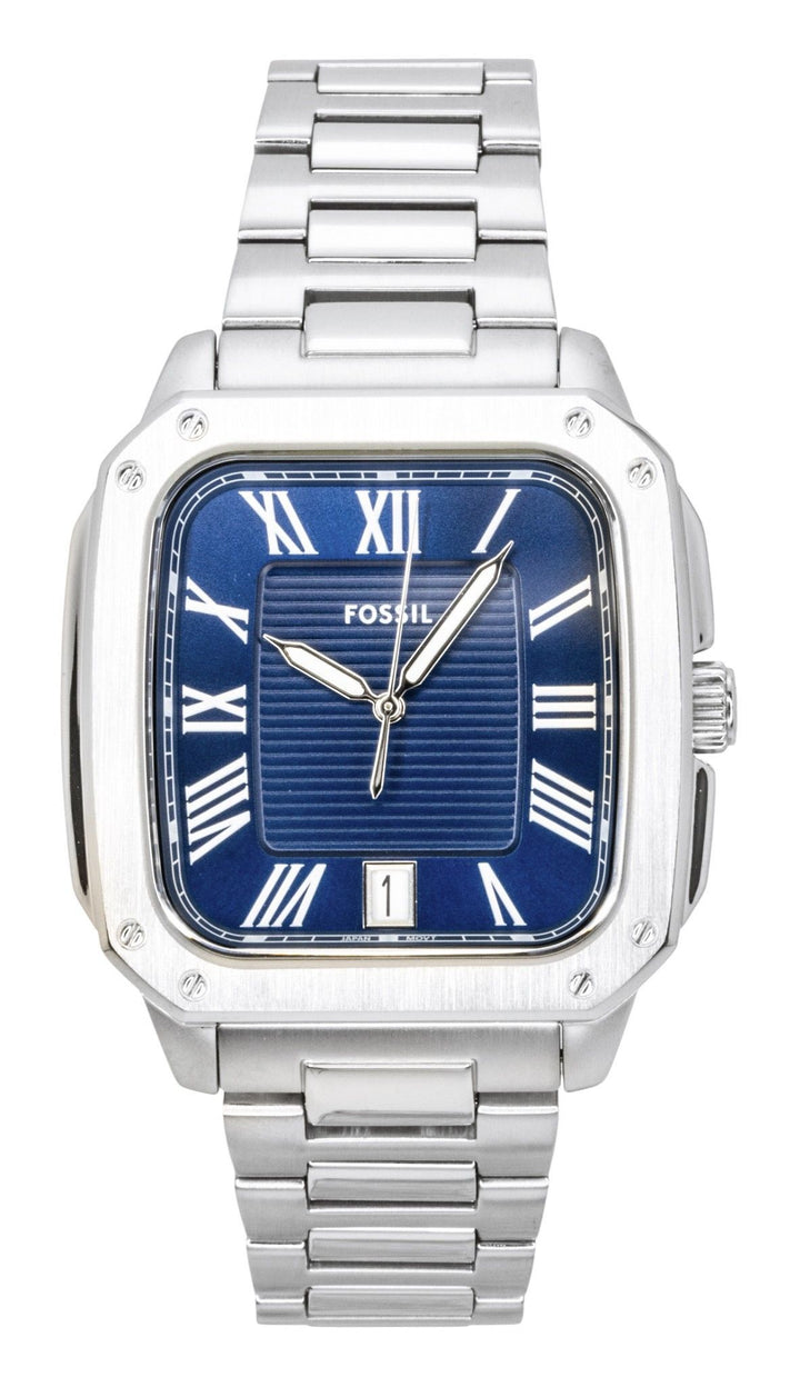 Fossil Crosby Stainless Steel Blue Dial Quartz FS6121 Men's Watch