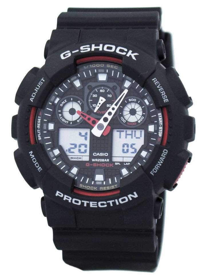 Casio G-Shock Velocity Analog Digital Black Dial Quartz GA-100-1A4 Men's Watch