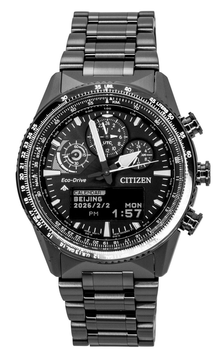 Citizen Promaster Skyhawk U830 Chronograph Black Dial Eco-Drive Diver's JV2005-58E 200M Men's Watch