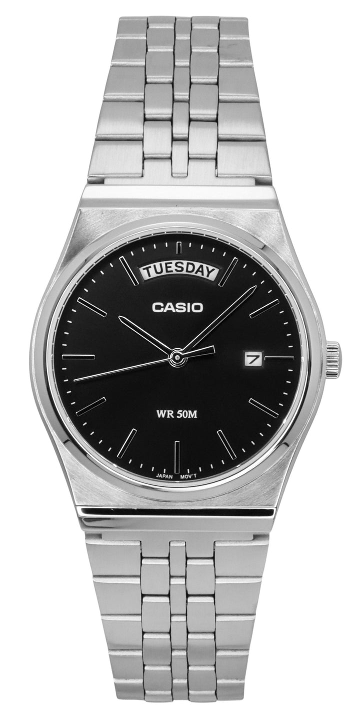 Casio Standard Analog Stainless Steel Black Dial Quartz MTP-B146D-1AV Men's Watch