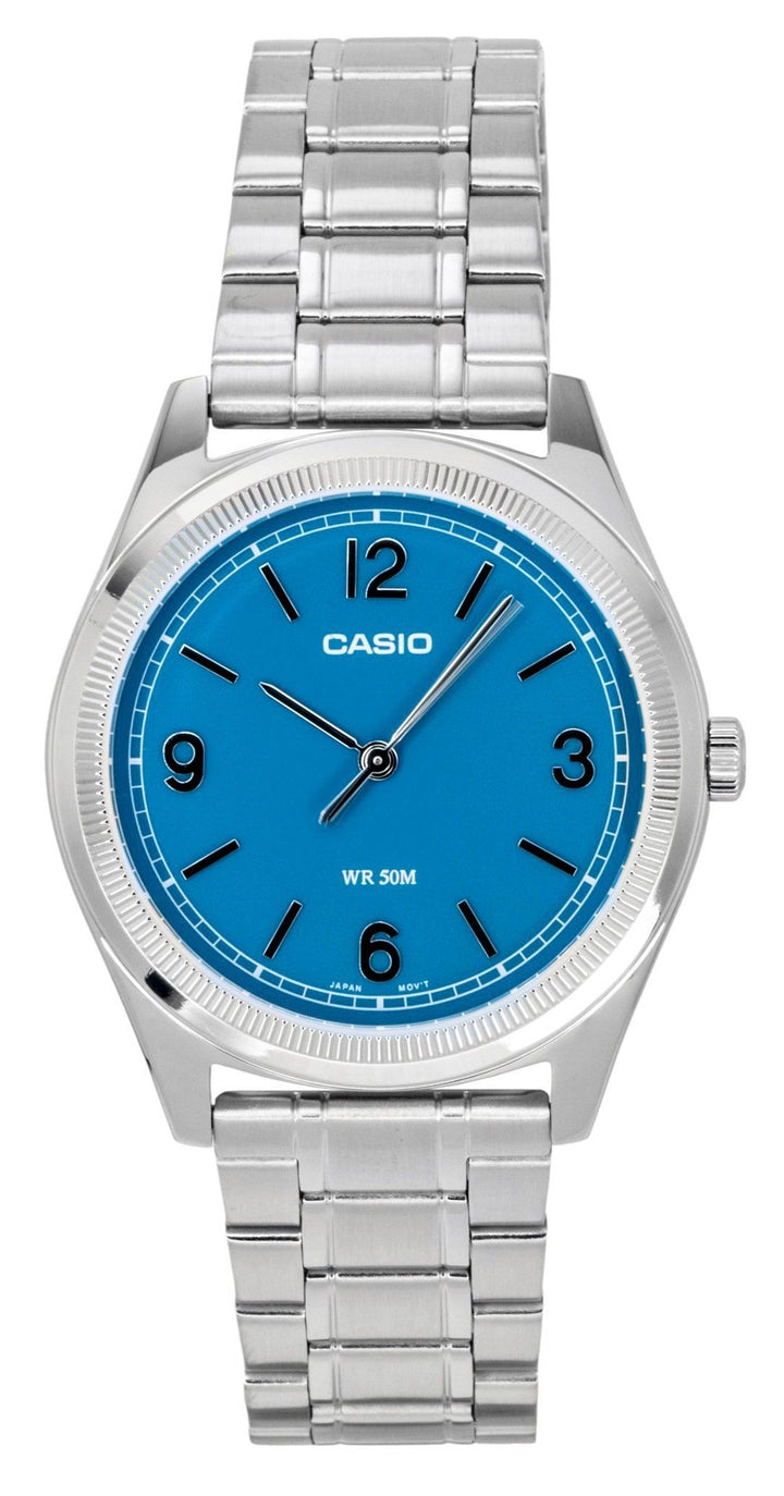 Casio Standard Analog Stainless Steel Teal Blue Dial Quartz MTP-B210D-2A1V Men's Watch