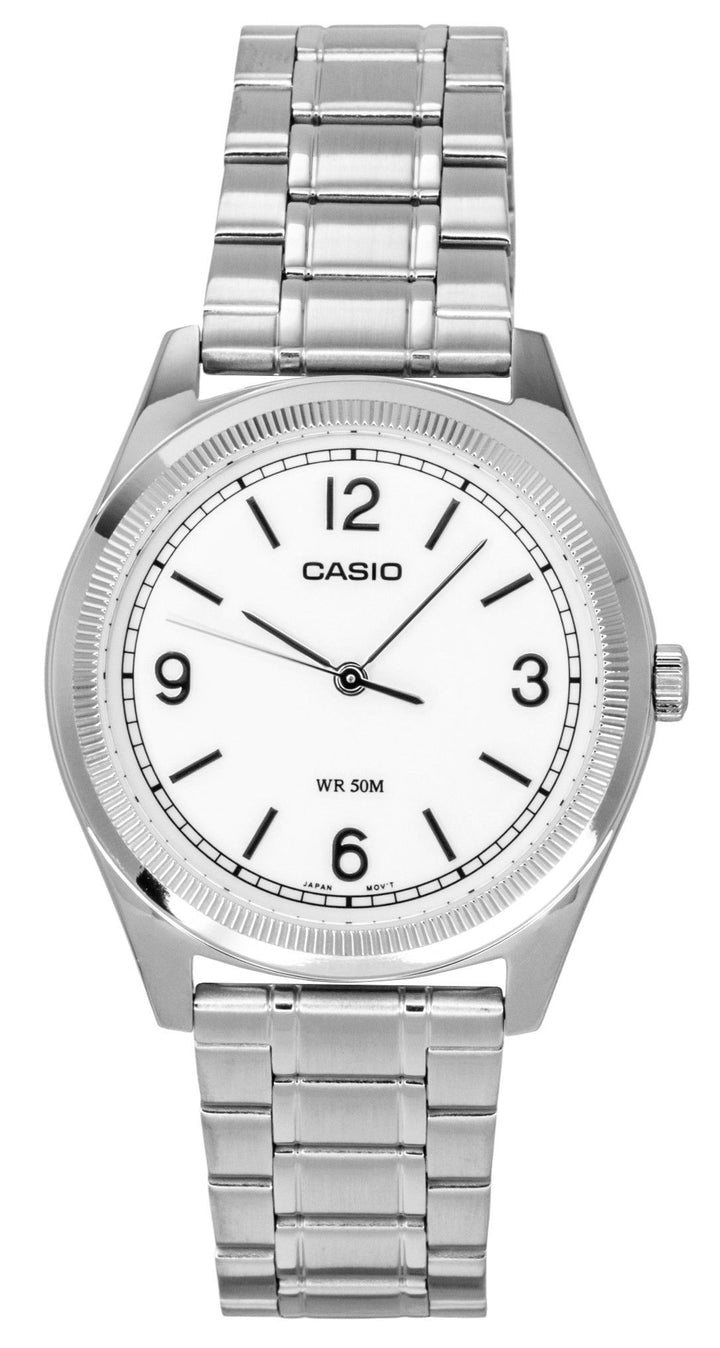 Casio Standard Analog Stainless Steel White Dial Quartz MTP-B210D-7AV Men's Watch
