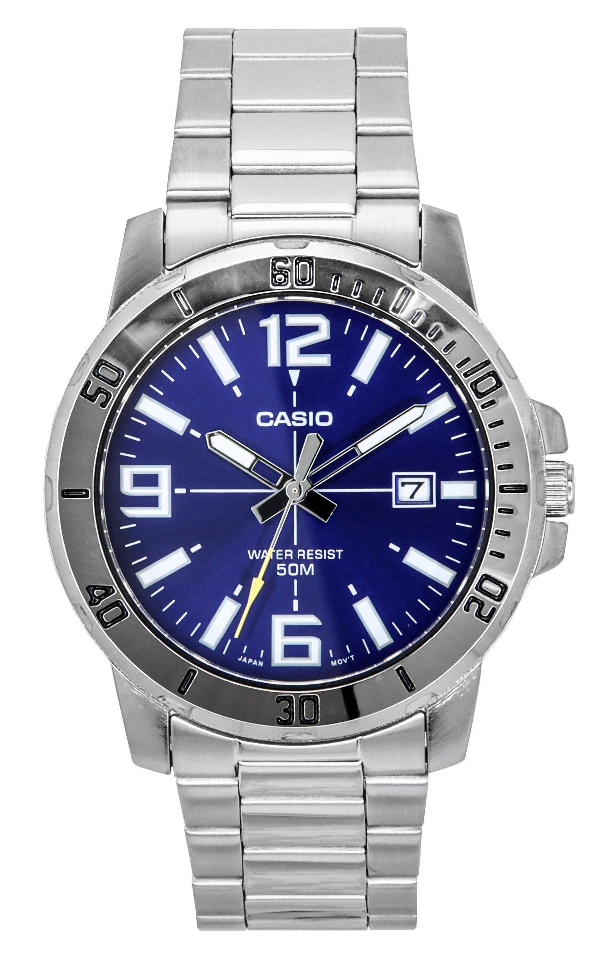 Casio Enticer Analog Stainless Steel Blue Dial Quartz MTP-VD01D-2BV Men's Watch