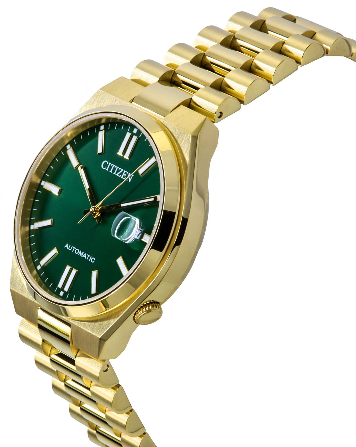 Citizen Tsuyosa Gold Tone Stainless Steel Green Dial Automatic NJ0152-51X Men's Watch