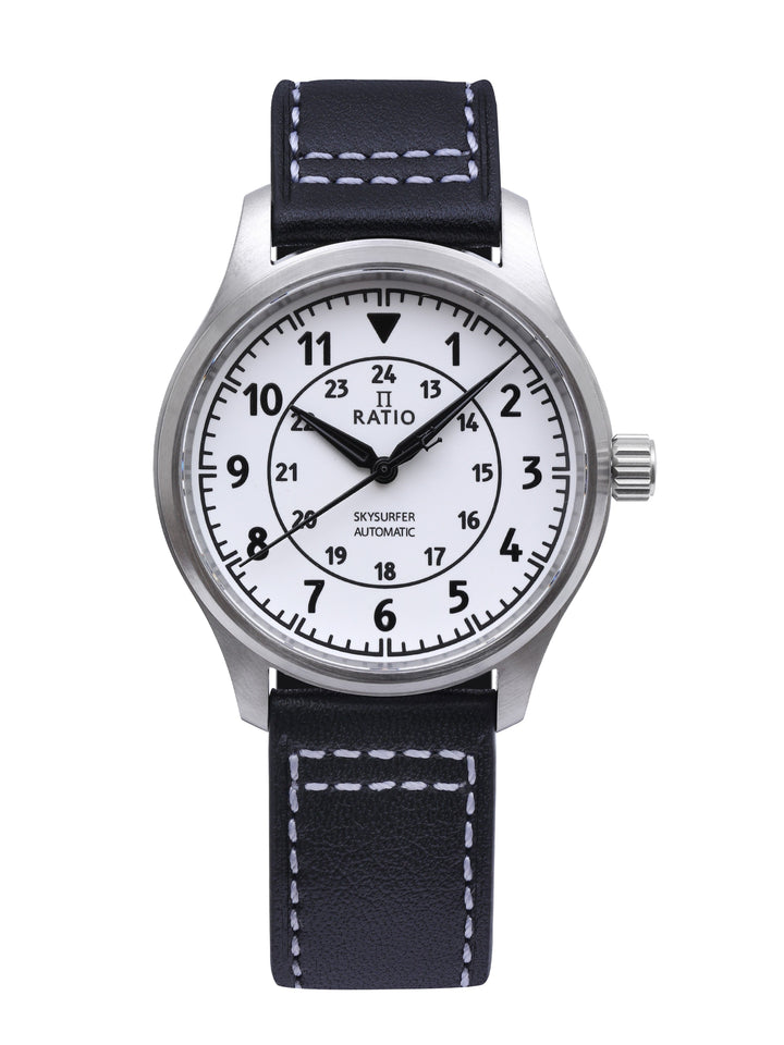 Ratio Skysurfer Pilot Full Luminous Dial Leather Automatic RTS316 200M Men's Watch