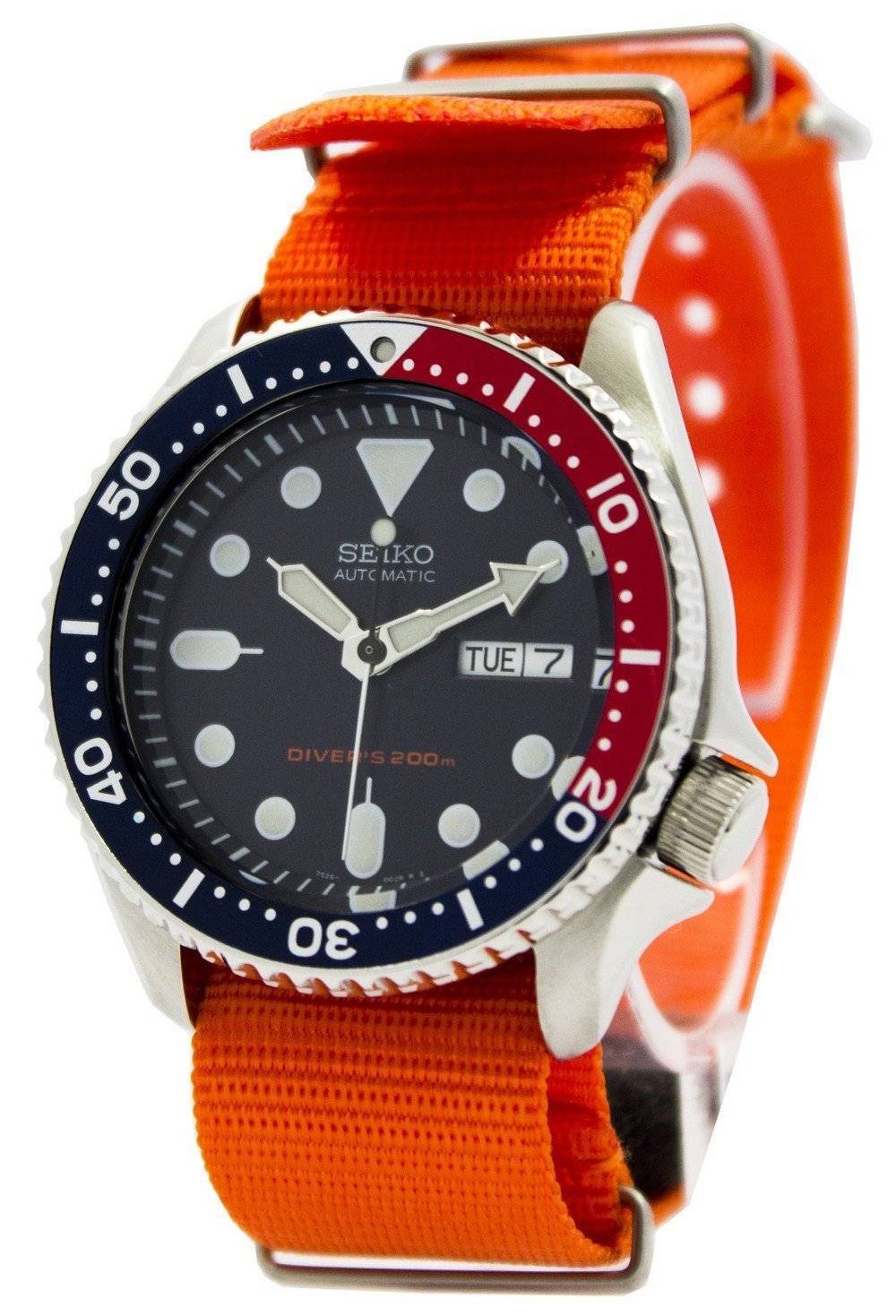 ساعة رجالية سيكو أوتوماتيك غواص 200 متر بحزام الناتو SKX009K1-var-NATO7
