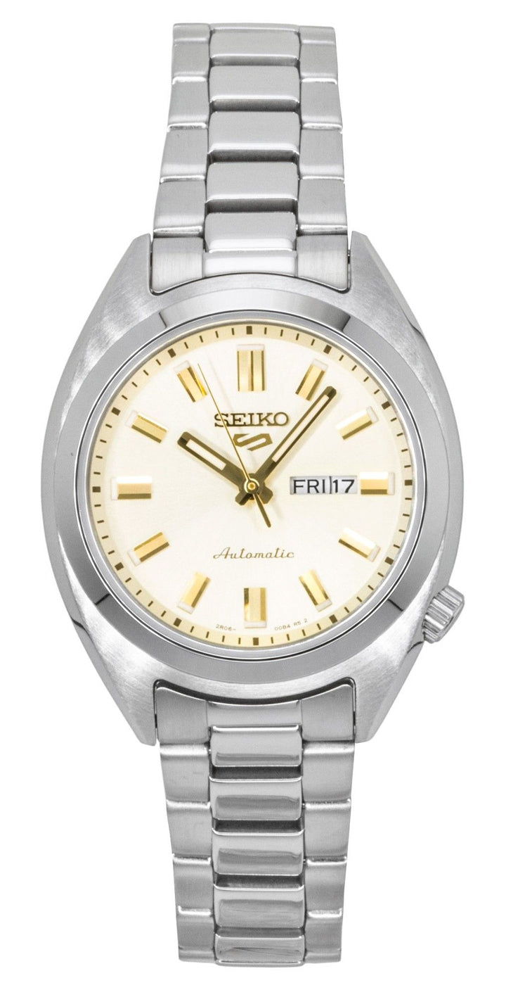 Seiko 5 Sports Hebitama SNXS Stainless Steel Cream Dial Automatic SRE023K1 100M Women's Watch