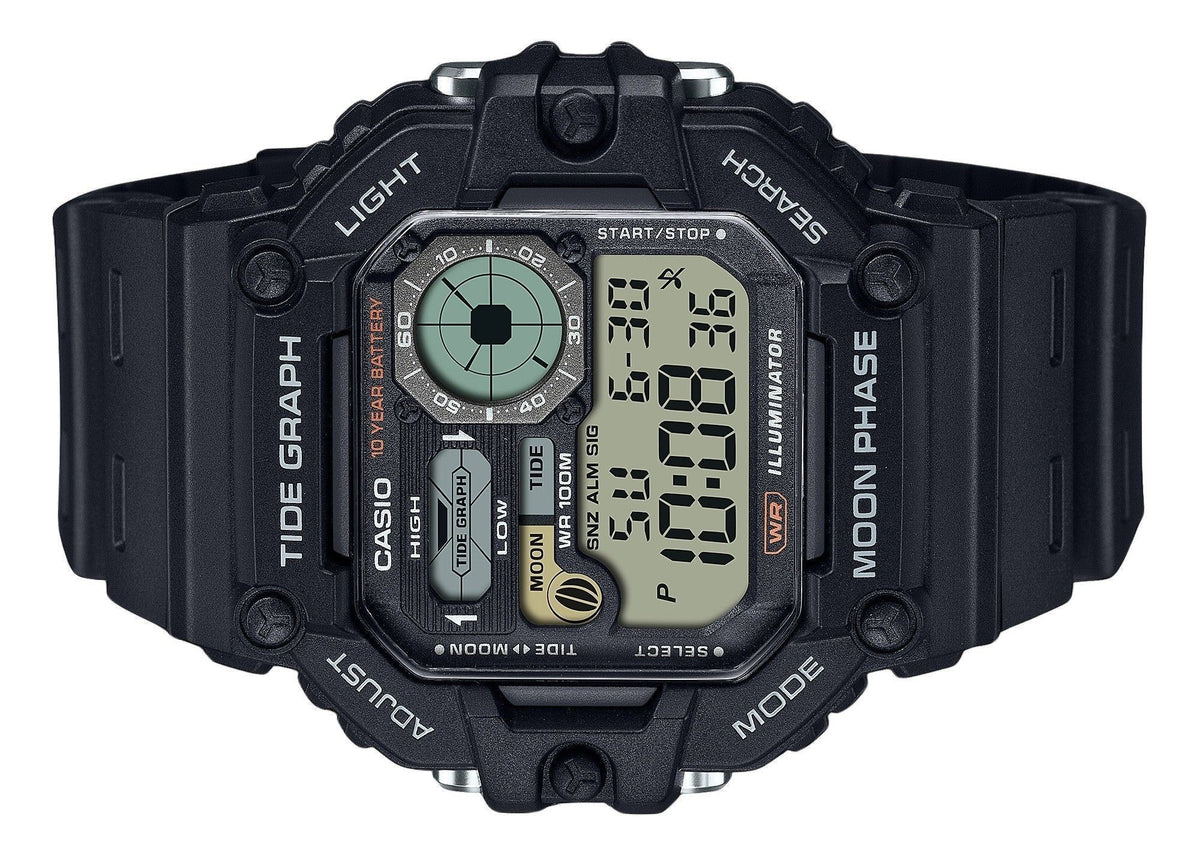 Casio Standard Digital Graph Moon Phase Resin Strap Quartz WS-1700H-1AV 100M Men's Watch